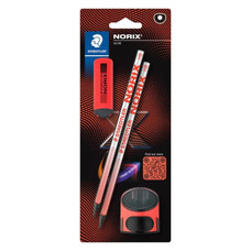 BLISTER CON 2 LÁPICES DE GRAFITO NORIX HB, AFILALÁPICES Y GOMA ROJO STAEDTLER 181 SBK2-2 (Espera 4 dias) BLISTER CON 2 LÁPICES DE GRAFITO NORIX HB, AFILALÁPICES Y GOMA ROJO STAEDTLER 181 SBK2-2 (Espera 4 dias)